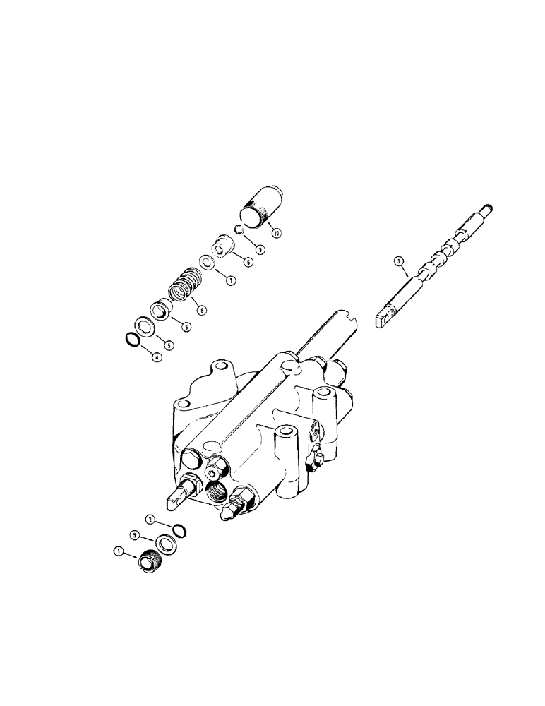 Схема запчастей Case 33 - (218) - LOADER CONTROL VALVE, LOADER TILT AND CLAM SPOOLS 