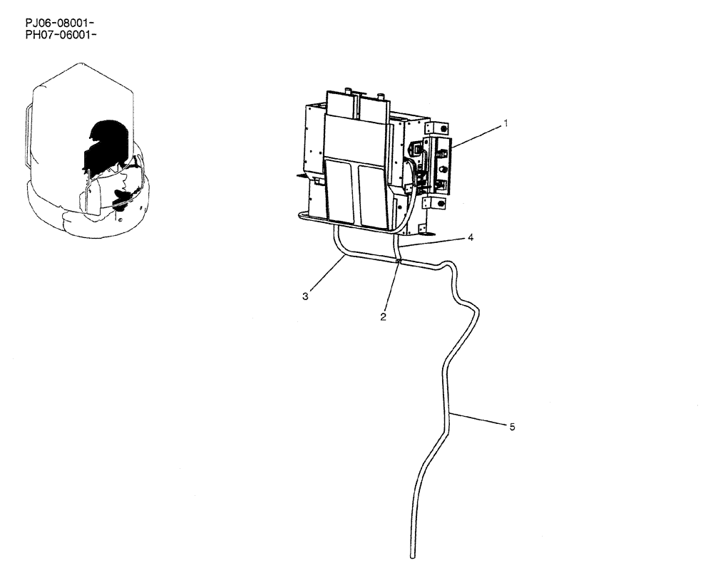 Схема запчастей Case CX50B - (05-022) - COOLER ASSY (PH20M00016F1) OPTIONAL PARTS