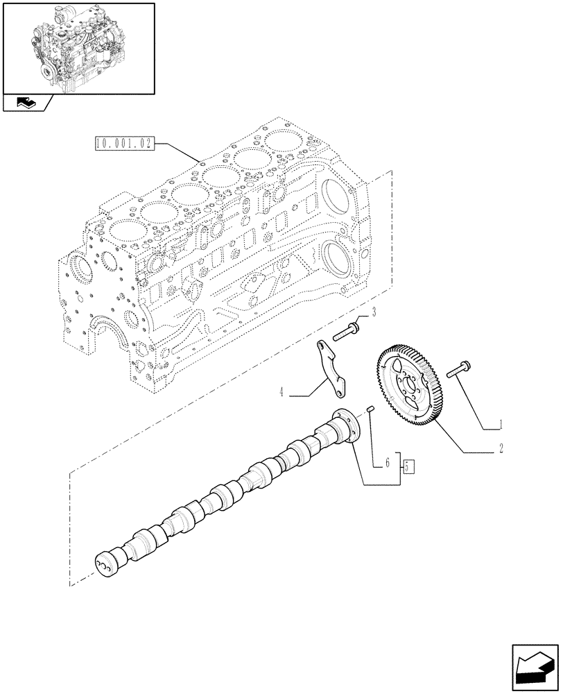 Схема запчастей Case F4DFE613C A005 - (10.106.01) - CAMSHAFT - TIMING CONTROL (10) - ENGINE