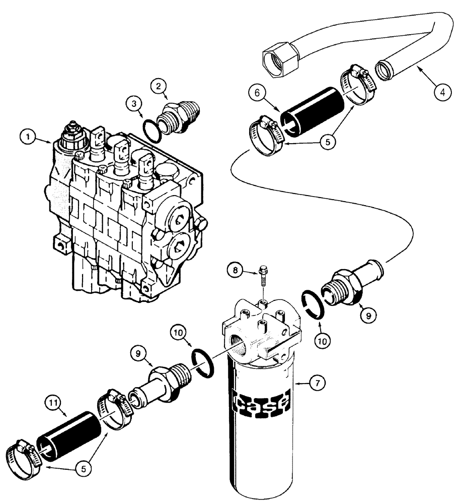 Схема запчастей Case 650H - (08-04) - HYDRAULICS EQUIPMENT (08) - HYDRAULICS