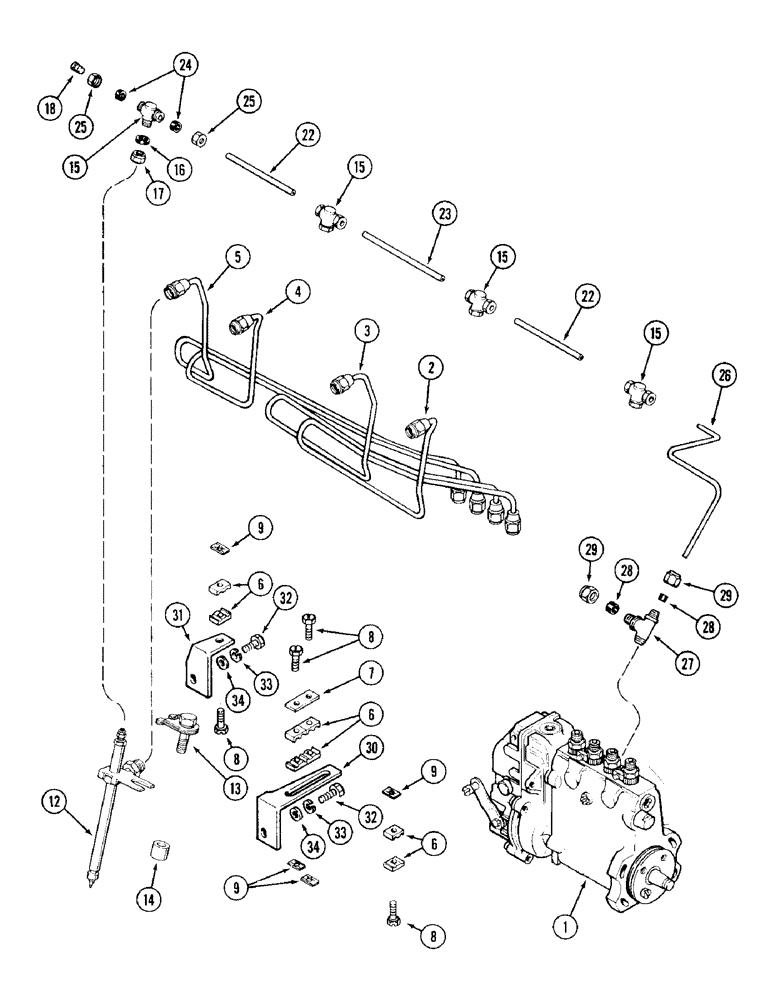 Схема запчастей Case W14FL - (082) - FUEL INJECTION SYSTEM, 336BD AND 336BDT DIESEL ENGINE, WITH (03) - FUEL SYSTEM