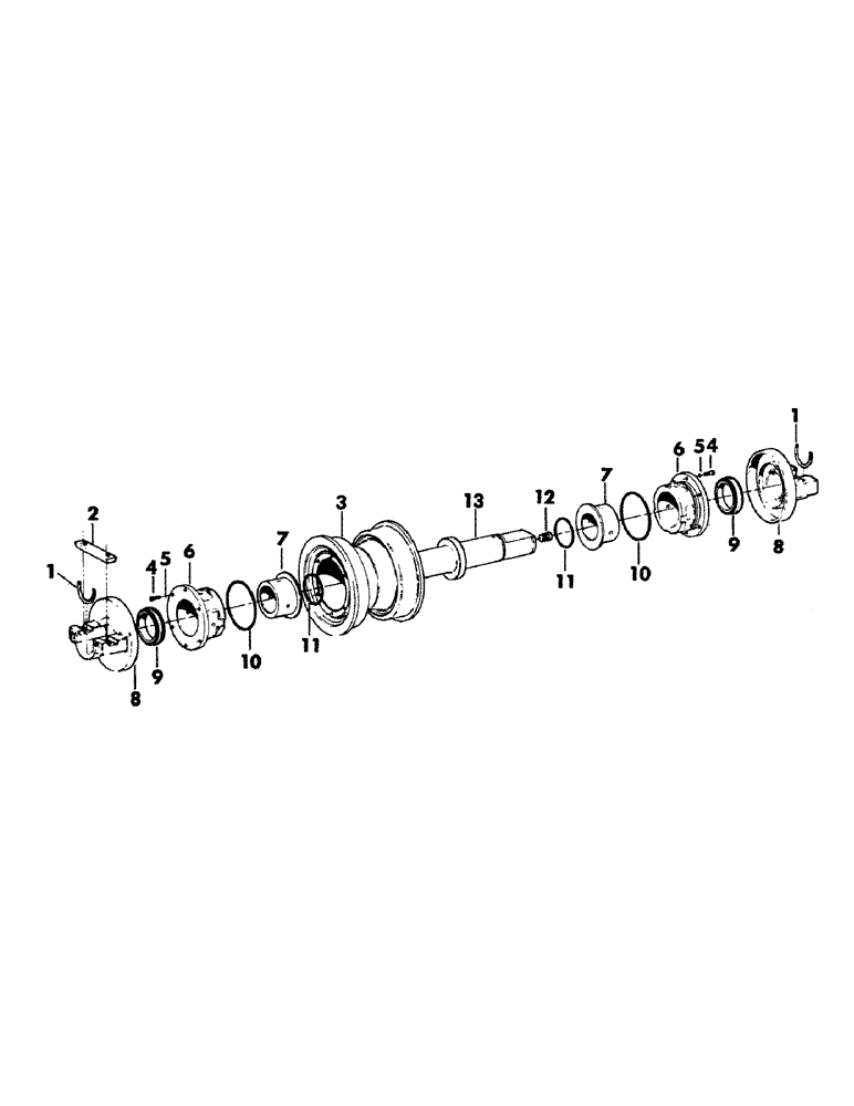 Схема запчастей Case 35YC - (011) - TRACK ROLLER, * (USED ON UNITS WITH SERIAL NUMBER 300 THRU 6266040) (04) - UNDERCARRIAGE