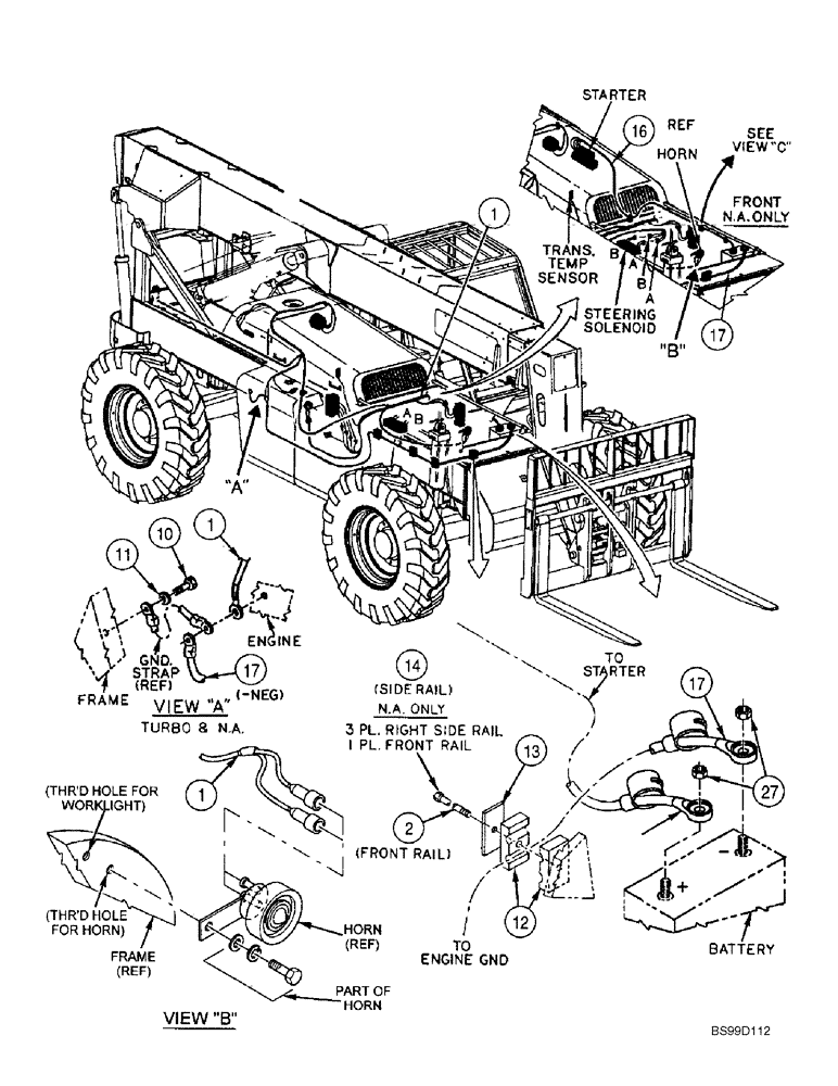 Схема запчастей Case 688G - (4-04) - *BATTERY CABLES AND HARNESS (04) - ELECTRICAL SYSTEMS