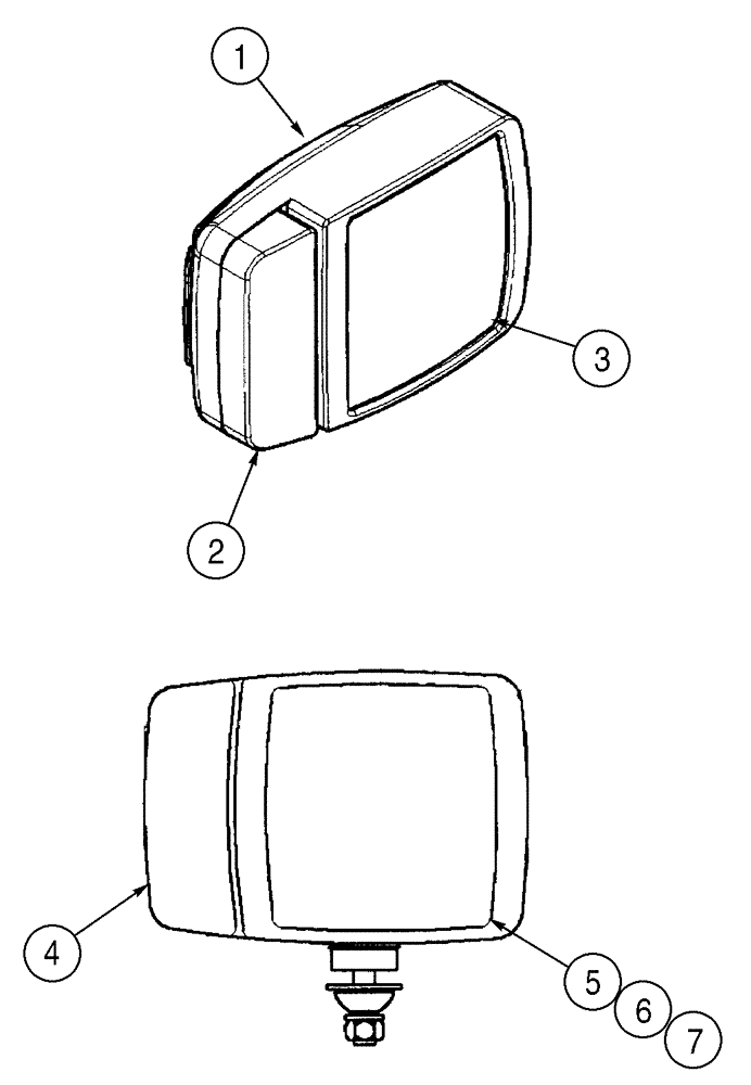 Схема запчастей Case 621D - (04-23) - LAMP ASSY - LAMP, FRONT (04) - ELECTRICAL SYSTEMS