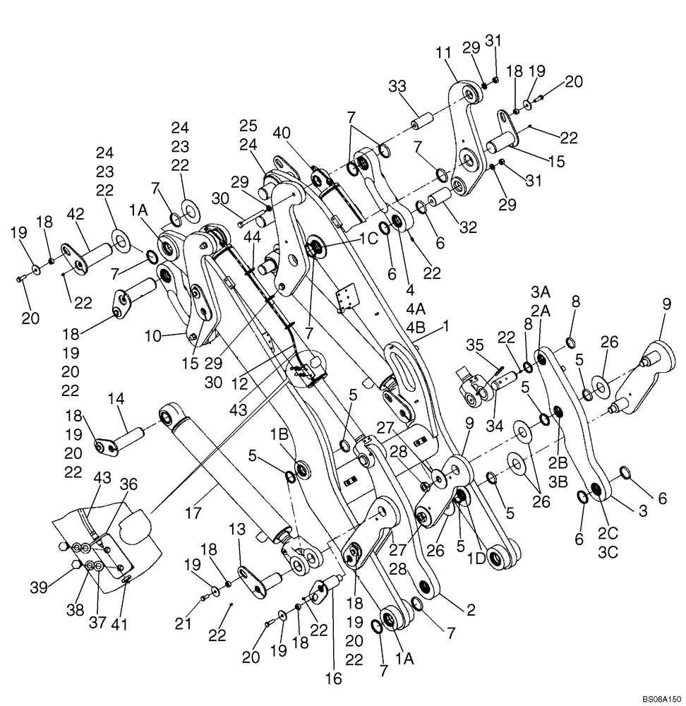 Схема запчастей Case 621E - (09-09) - FRAME - LOADER LIFT (XT) (09) - CHASSIS