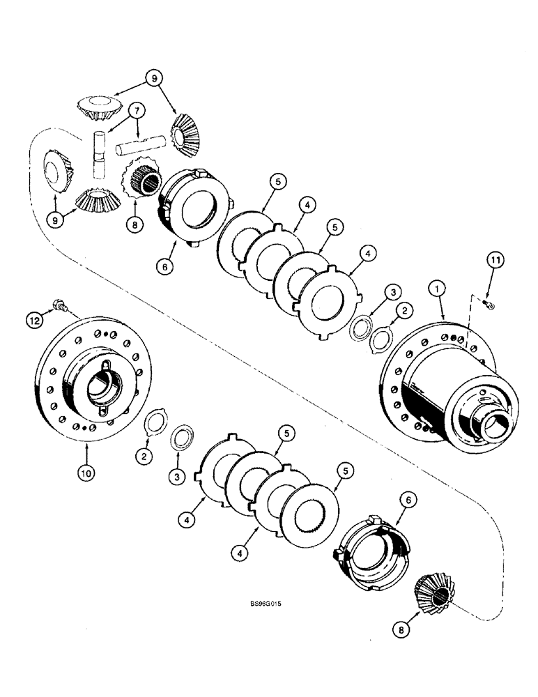 Схема запчастей Case 821B - (6-49A) - FRONT AXLE DIFFERENTIAL, 229849A1 AXLE (06) - POWER TRAIN