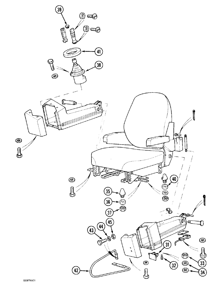 Схема запчастей Case 170C - (9-032) - HAND CONTROL VALVE CONSOLES, P.I.N. 74501 THROUGH 74634 (09) - CHASSIS