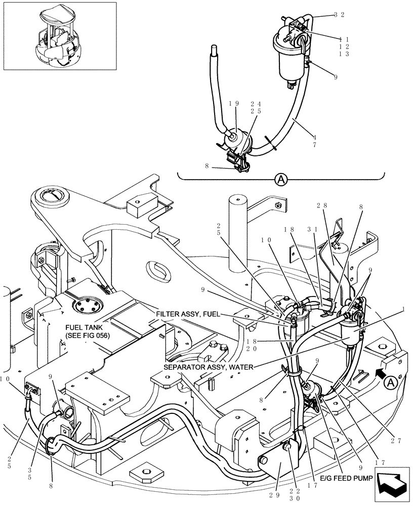 Схема запчастей Case CX31B - (709-01[1]) - FUEL LINES (COOLER) (10) - ENGINE