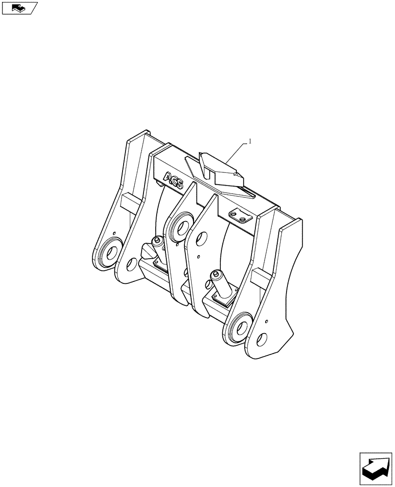 Схема запчастей Case 921F - (82.100.04) - HYDRAULIC COUPLER, Z-BAR, ACS (82) - FRONT LOADER & BUCKET