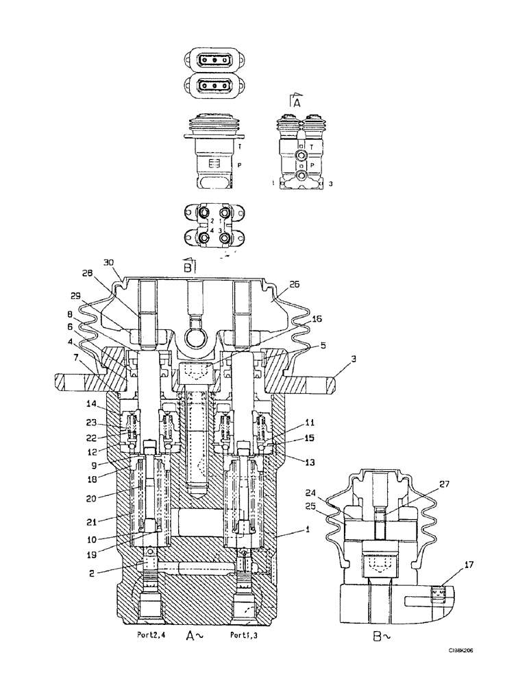 Схема запчастей Case 9007B - (8-090) - CONTROL PEDAL - TRAVEL (08) - HYDRAULICS