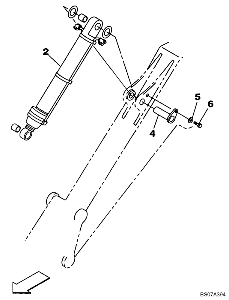 Схема запчастей Case CX460 - (09-39) - BUCKET CYLINDER - MOUNTING (09) - CHASSIS/ATTACHMENTS