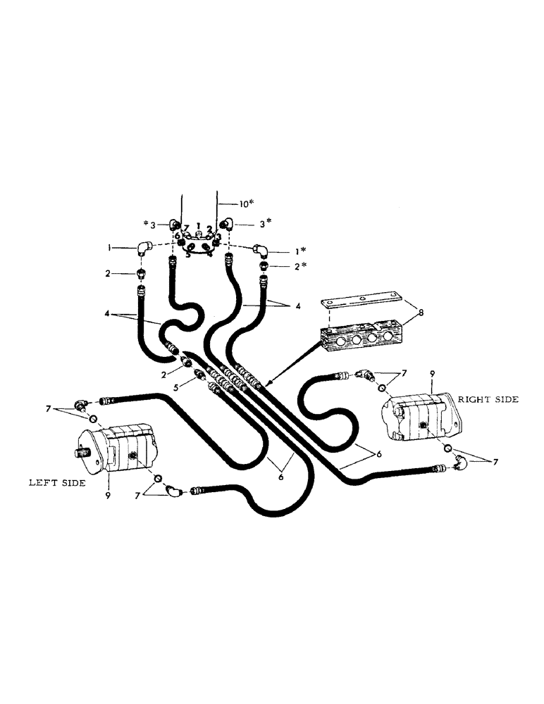 Схема запчастей Case 40YC - (G17) - SWIVEL TO TRACK DRIVE MOTORS AND RETURN, (USED ON UNITS WITH (07) - HYDRAULIC SYSTEM