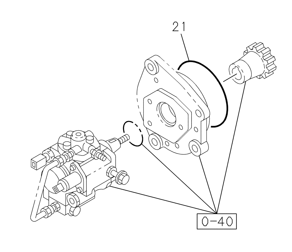 Схема запчастей Case CX250C - (03-009[00]) - FUEL SYSTEM (03) - FUEL SYSTEM