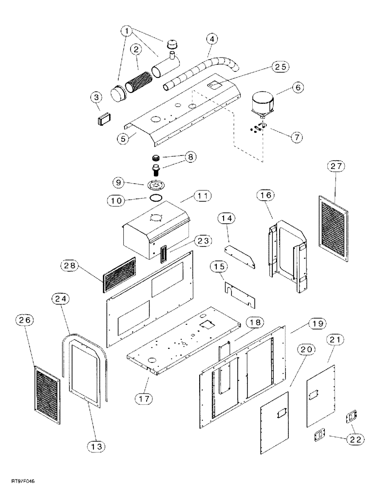 Схема запчастей Case BPDHP335 - (9-04) - ENGINE ENCLOSURE 