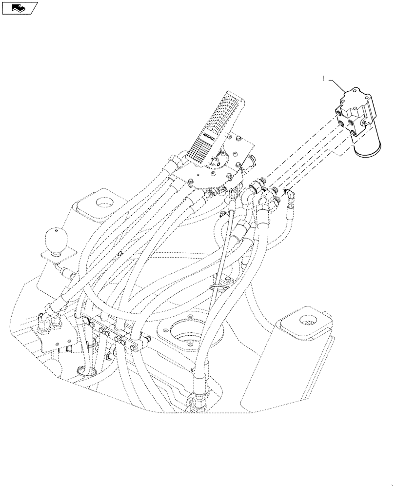 Схема запчастей Case 1021F - (41.200.03) - ORBITROL STEERING VALVE INSTALLATION (41) - STEERING