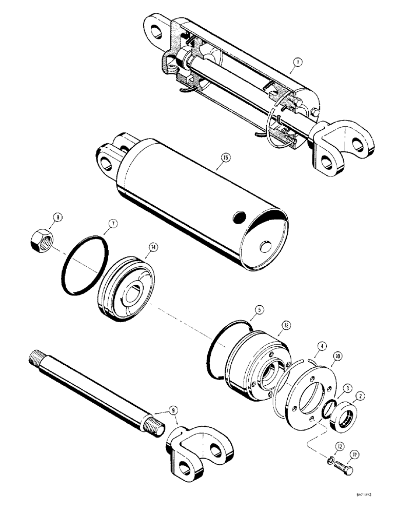 Схема запчастей Case 310G - (276) - A11231 3 POINT HITCH CYLINDER (07) - HYDRAULIC SYSTEM