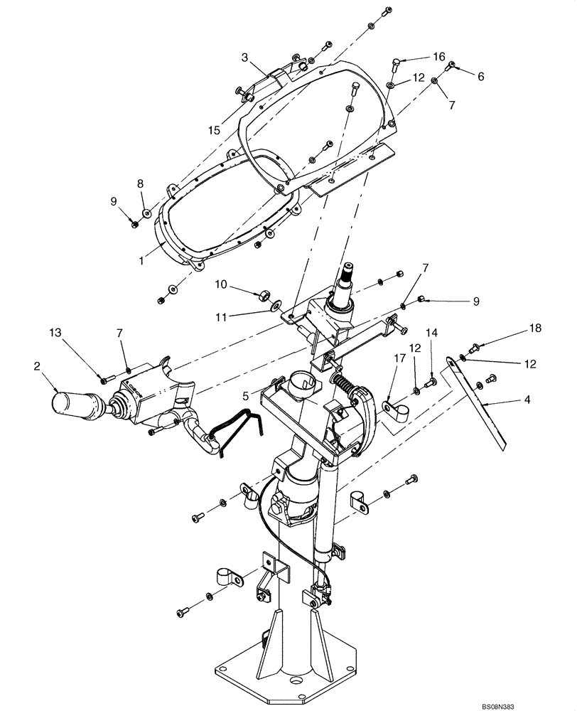 Схема запчастей Case 721E - (05-05) - CANOPY - STEERING COLUMN - ACCESSORY (05) - STEERING