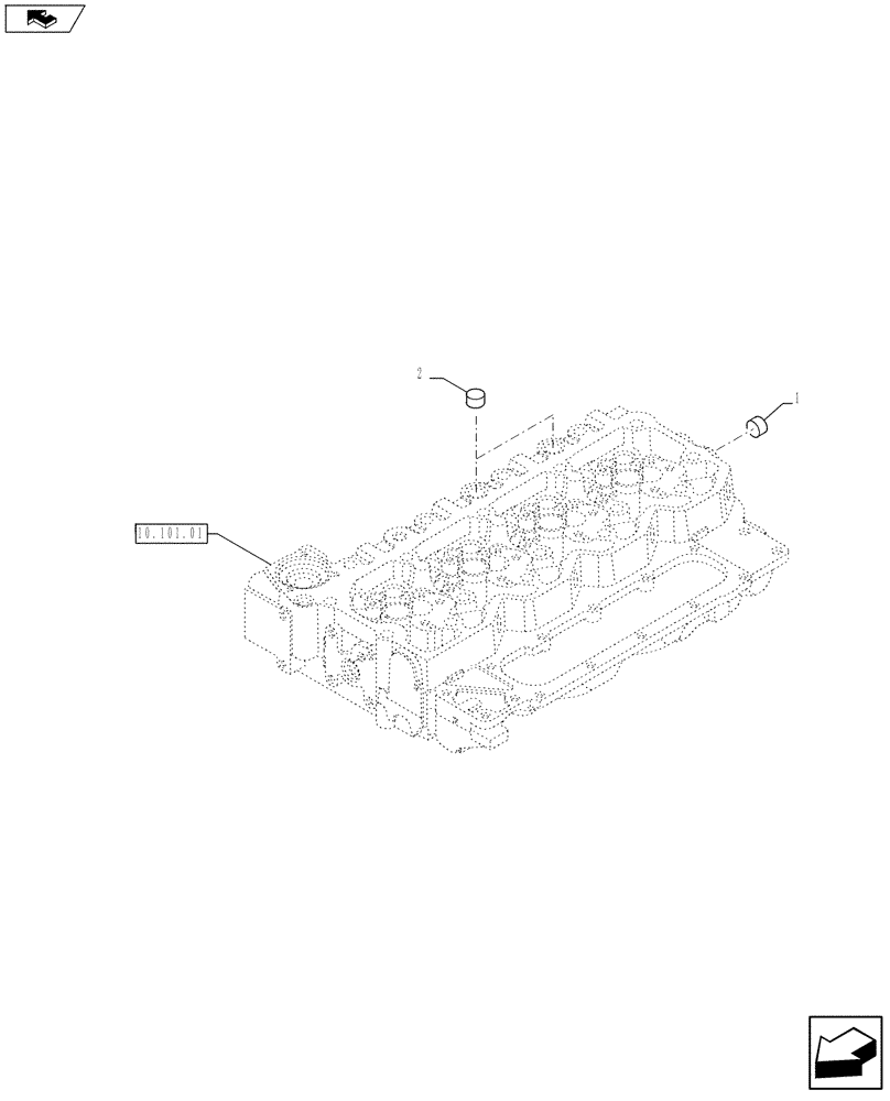 Схема запчастей Case 590SN - (10.408.03) - HEAT EXCHANGER - ENGINE (2855821) (10) - ENGINE