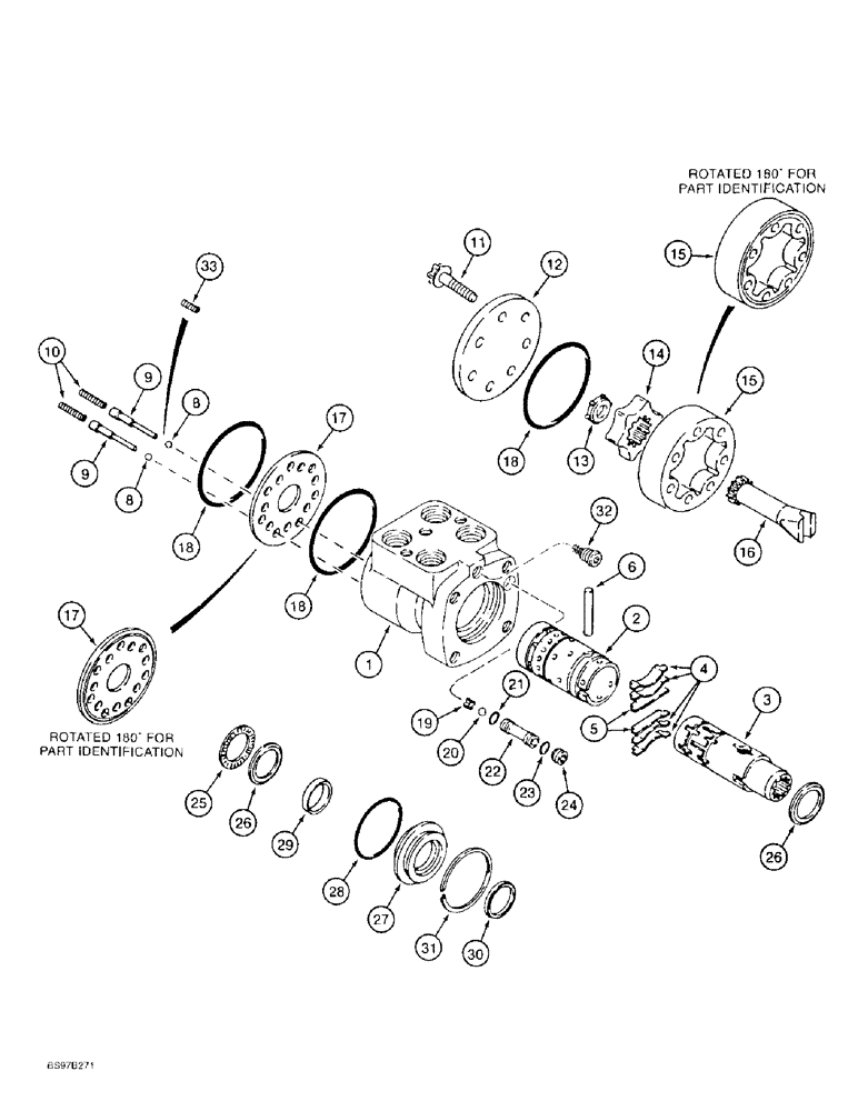 Схема запчастей Case 570LXT - (5-010) - STEERING CONTROL VALVE (05) - STEERING