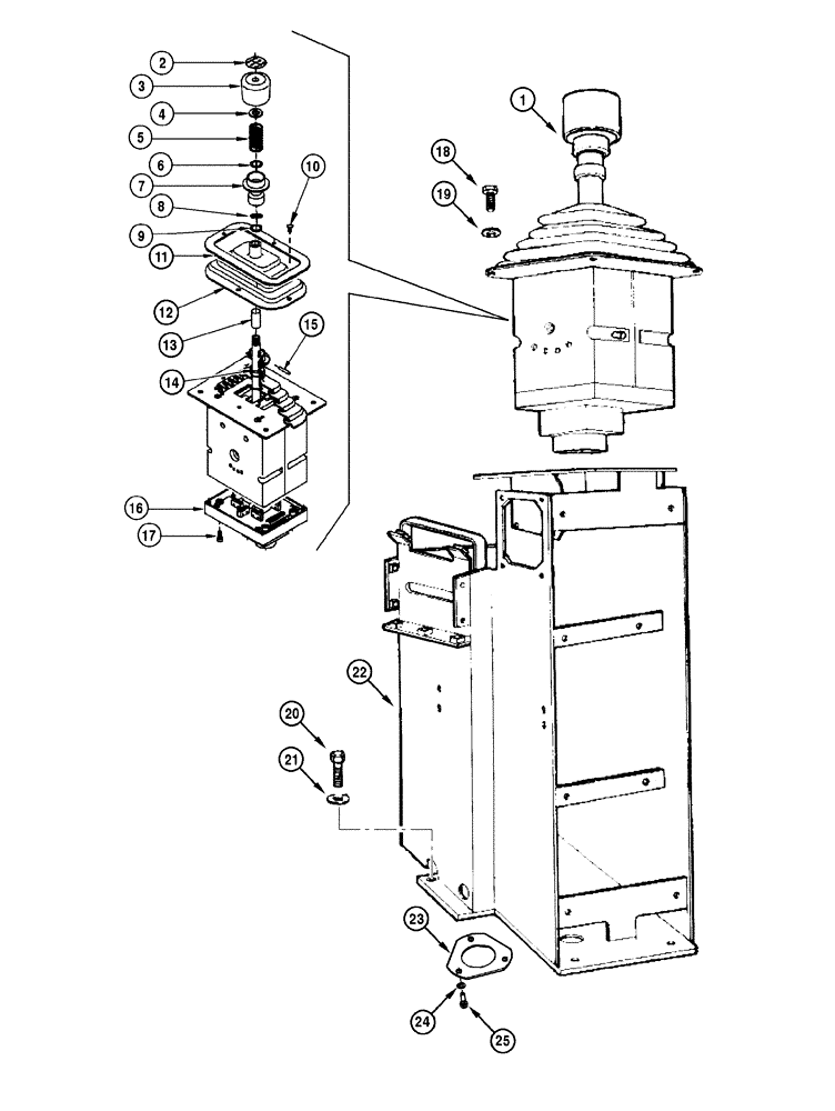 Схема запчастей Case 885 AWD - (06-04[01]) - TRANSMISSION - SHIFT LEVER (06) - POWER TRAIN