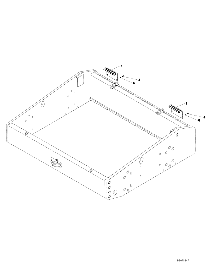 Схема запчастей Case SV216 - (39.100.26) - STEP, DRUM FRAME (GROUP 585) (ND111466) (39) - FRAMES AND BALLASTING