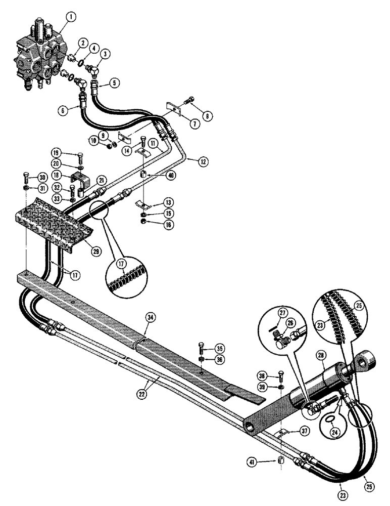 Схема запчастей Case 750 - (206) - POWER TILT HYDRAULICS (07) - HYDRAULIC SYSTEM