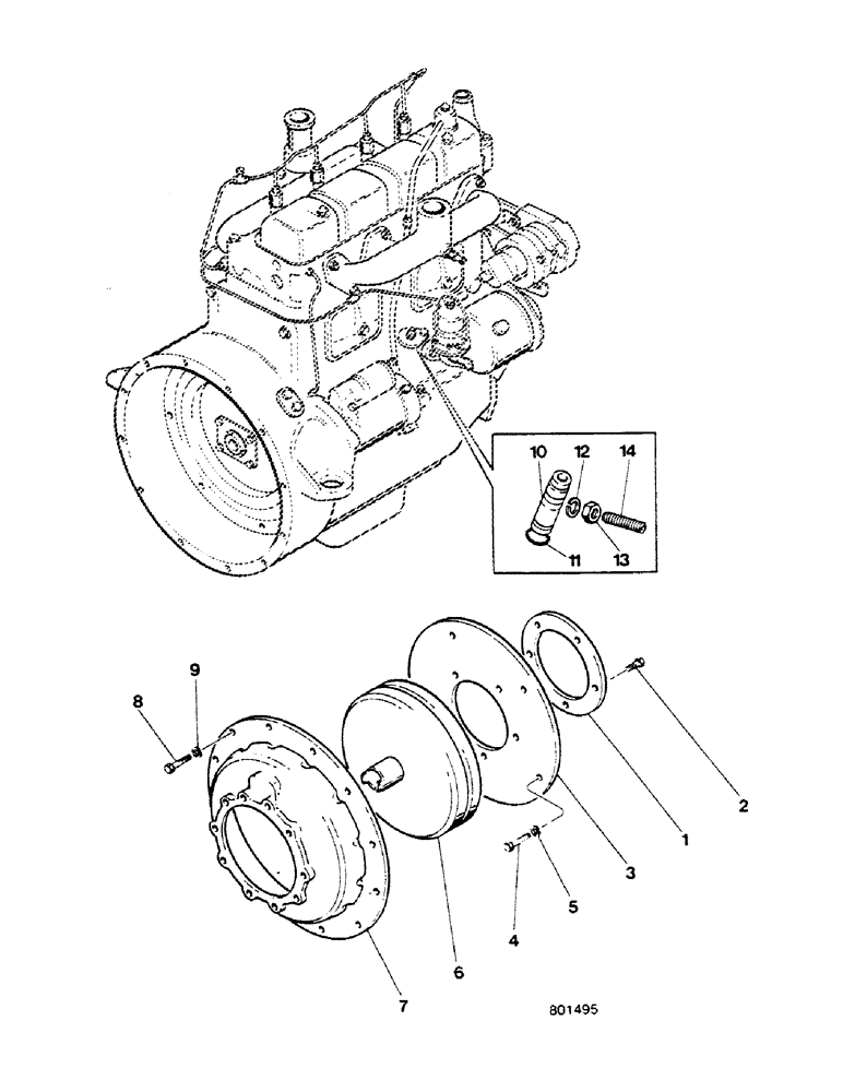 Схема запчастей Case 580G - (134) - TORQUE CONVERTER AND TACHOMETER DRIVE (06) - POWER TRAIN