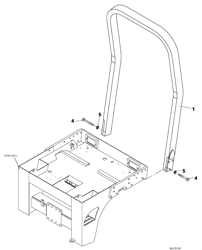 Схема запчастей Case DV201 - (12-575/12[02]) - FRAME ROPS (GROUP 575/12) (09) - CHASSIS/ATTACHMENTS