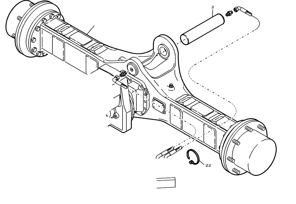 Схема запчастей Case 21E - (02.018[2988798000]) - REAR AXLE INSTALLATION STANDARD (27) - REAR AXLE SYSTEM