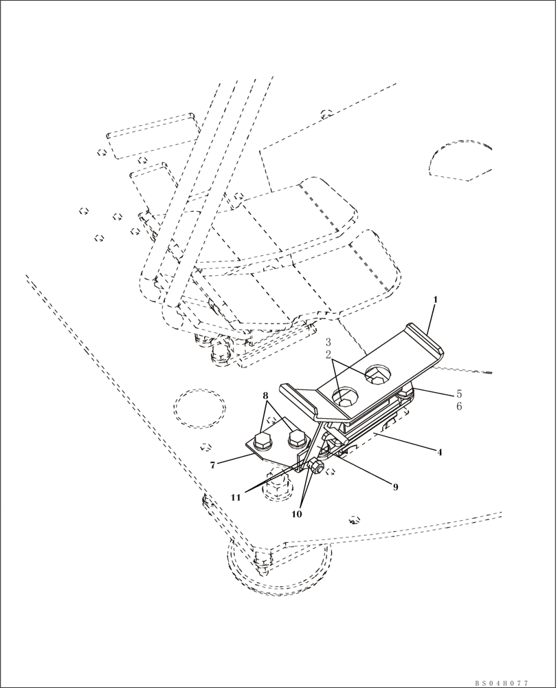 Схема запчастей Case CX80 - (09-25) - CONTROLS, BOOM SWING (09) - CHASSIS