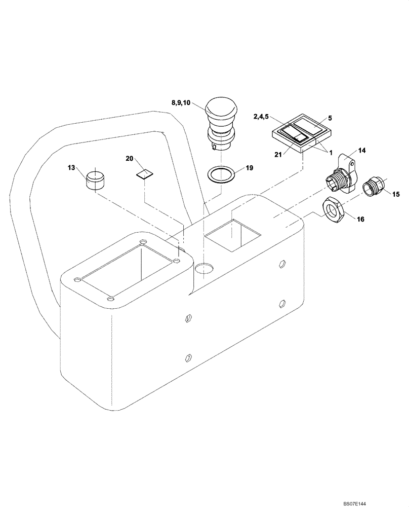 Схема запчастей Case DV201 - (04-403-2/124[01]) - SIDE INSTRUMENT PANEL (GROUP 403-2/124) (04) - ELECTRICAL SYSTEMS