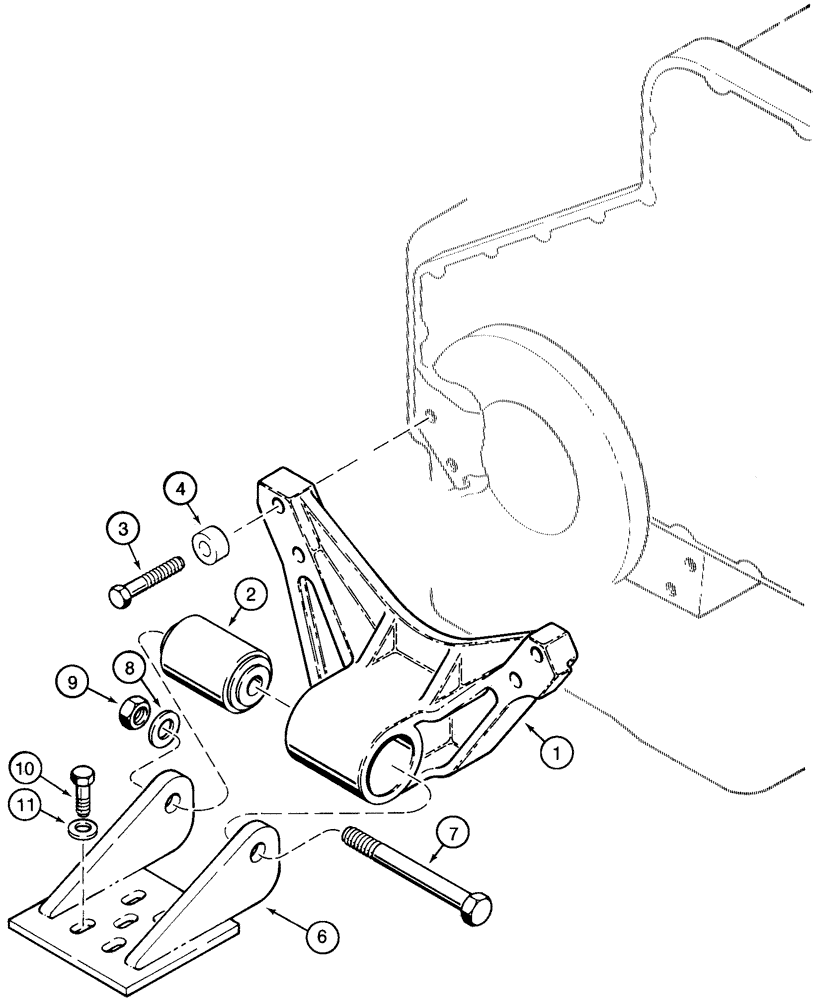 Схема запчастей Case 721C - (02-01) - MOUNT, ENGINE (02) - ENGINE