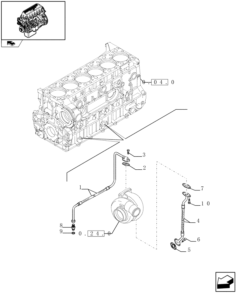 Схема запчастей Case F3AE0684N E907 - (0.30.63) - TURBOBLOWER PIPES (504219386 - 504220179) 