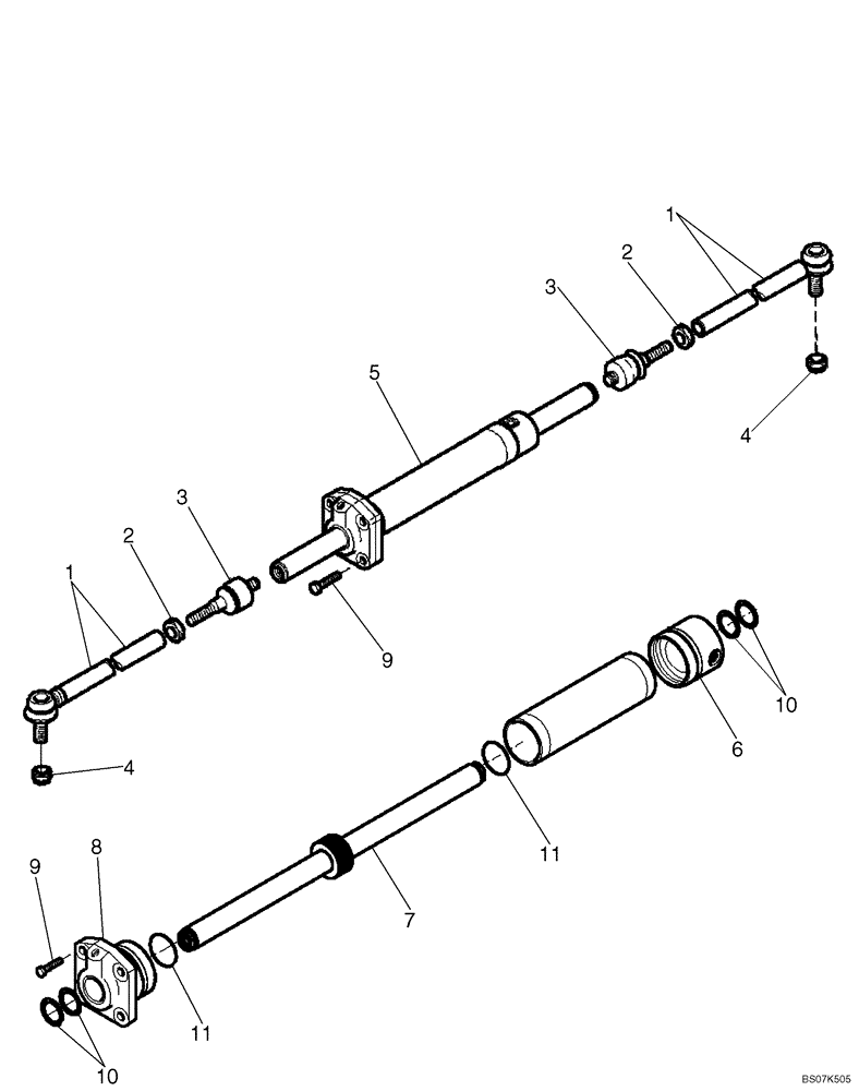 Схема запчастей Case 580M - (06-04) - AXLE, FRONT DRIVE - CYLINDER, STEERING (06) - POWER TRAIN