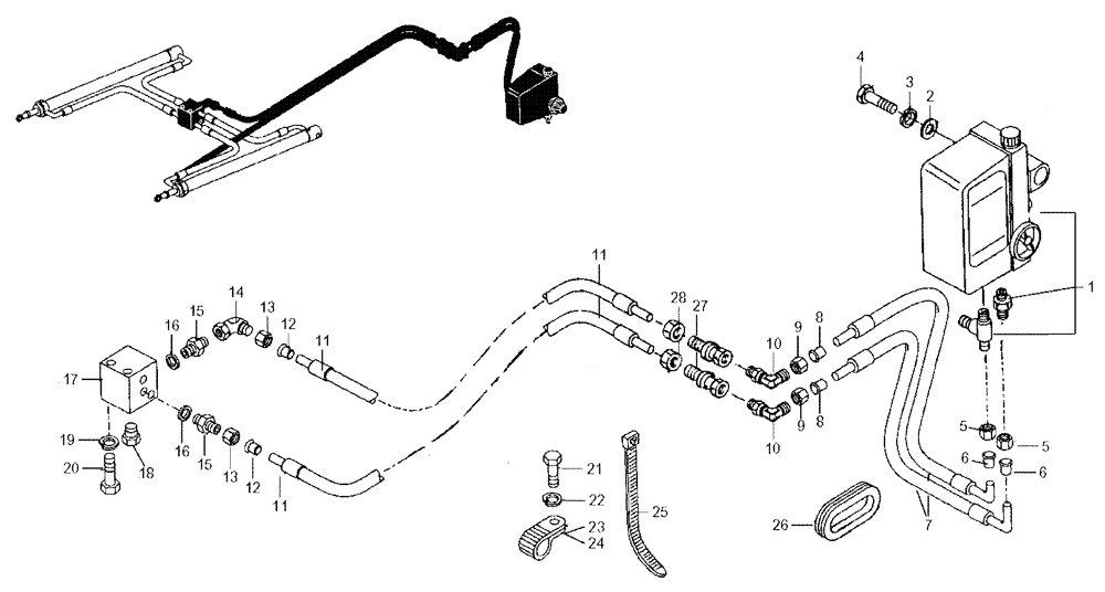 Схема запчастей Case 330 - (59A00010530[02]) - HOODS - HYDRAULIC DUMPING (10) - Cab/Cowlings