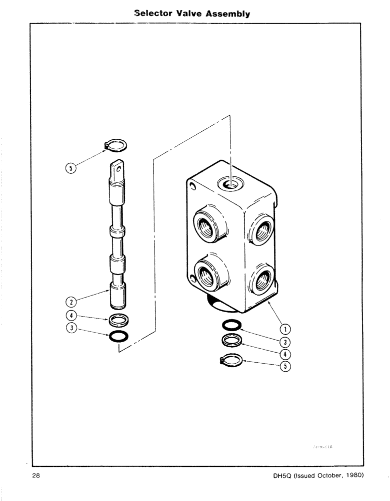 Схема запчастей Case DH5 - (28) - SELECTOR VALVE ASSEMBLY (35) - HYDRAULIC SYSTEMS