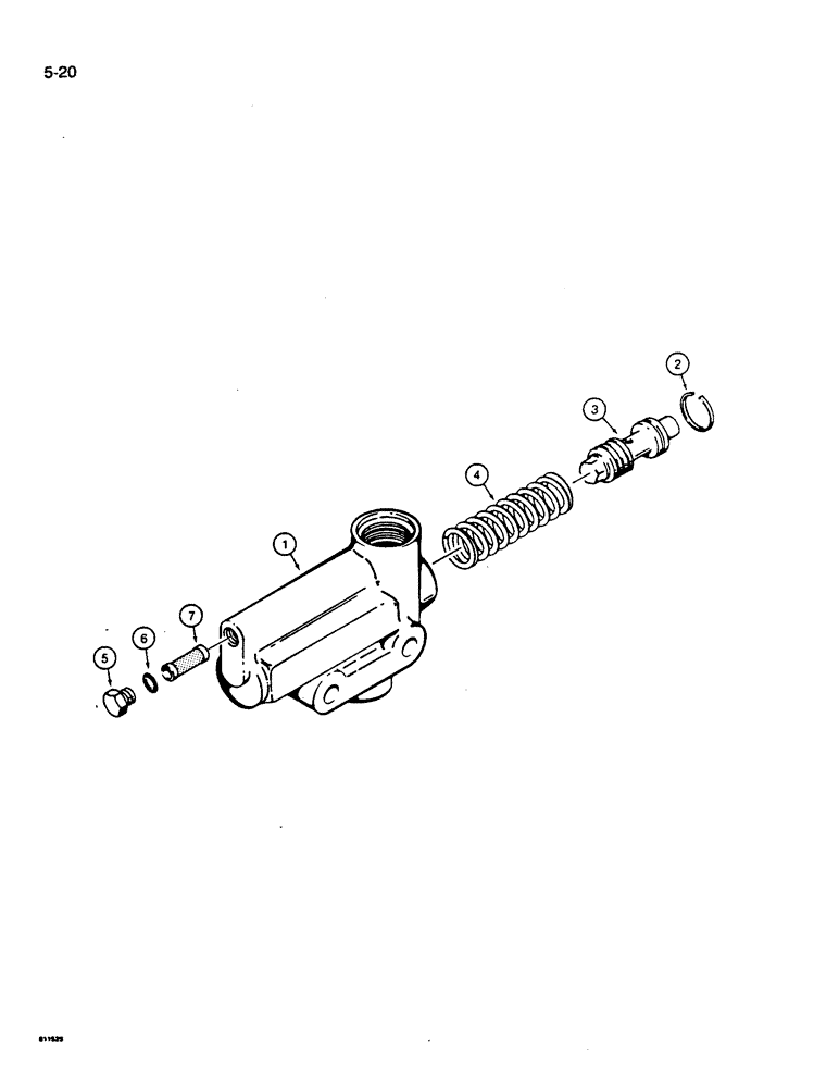 Схема запчастей Case W14B - (5-20) - FLOW CONTROL VALVE - L51457 (05) - STEERING