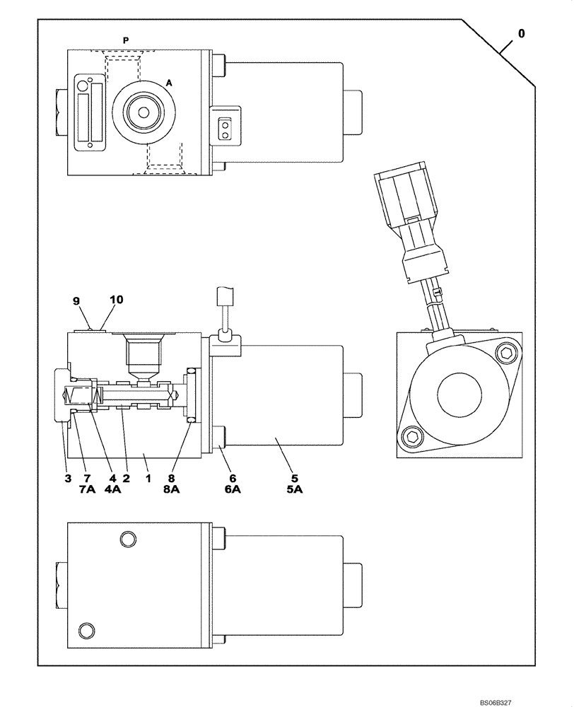 Схема запчастей Case CX800 - (08-72) - VALVE, SOLENOID (08) - HYDRAULICS