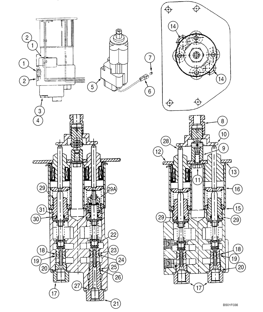 Схема запчастей Case 921C - (08-37) - VALVE ASSY - REMOTE CONTROL, SINGLE LEVER (08) - HYDRAULICS