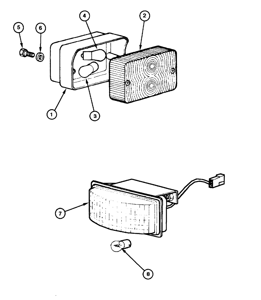 Схема запчастей Case 865 - (04.23[00]) - REAR LAMP COMPONENTS (04) - ELECTRICAL SYSTEMS