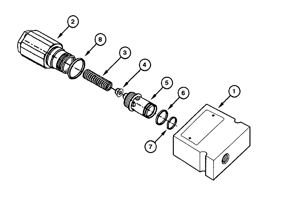 Схема запчастей Case 885 - (08.36[00]) - BRAKE AND STEERING - RELIEF VALVE (08) - HYDRAULICS