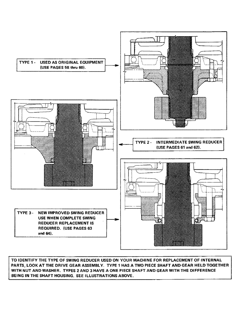 Схема запчастей Case 35EC - (057) - SWING REDUCER IDENTIFICATION (05) - UPPERSTRUCTURE CHASSIS