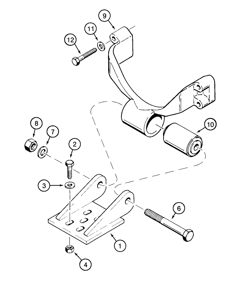 Схема запчастей Case 621C - (02-001) - MOUNT, ENGINE (02) - ENGINE