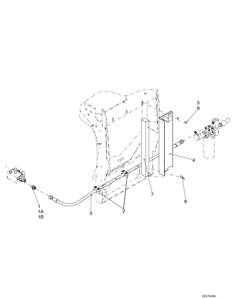 Схема запчастей Case 621E - (08-19) - HYDRAULICS - STANDARD BYPASS (08) - HYDRAULICS