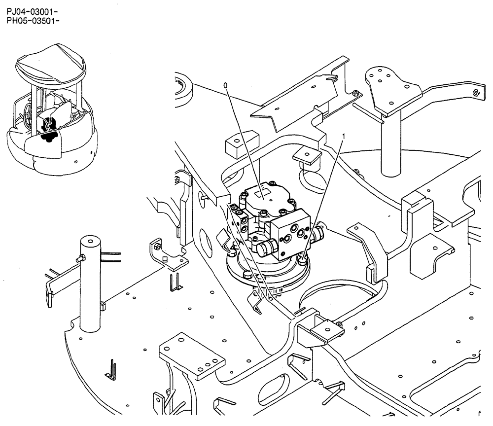 Схема запчастей Case CX50B - (02-023) - MOTOR INSTAL, SWING (05) - SUPERSTRUCTURE