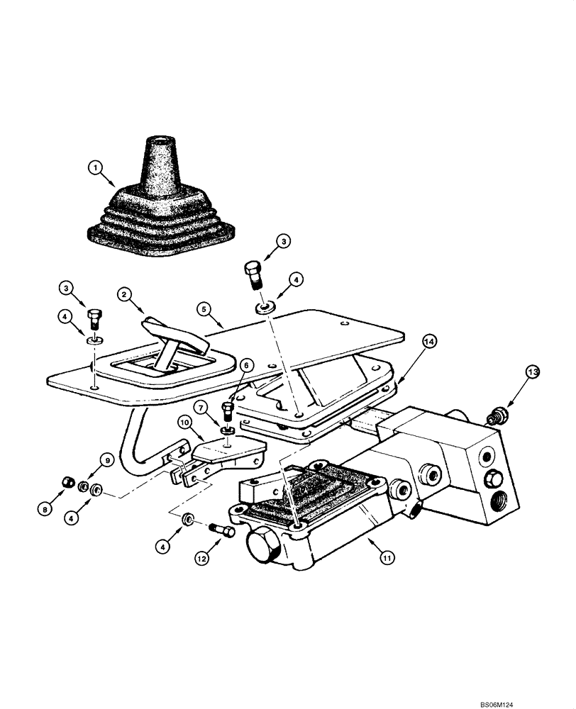 Схема запчастей Case 845 DHP - (07.05[00]) - BRAKE PEDAL (07) - BRAKES