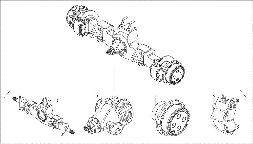 Схема запчастей Case 330B - (33A00000056[001]) - SECTION INDEX, REAR AXLE ASSY W/DRY BRAKE ( 89500417908) (11) - AXLES/WHEELS