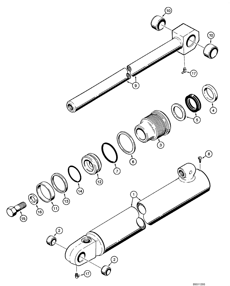 Схема запчастей Case 1840 - (08-26) - CYLINDER ASSY - LOADER LIFT (08) - HYDRAULICS