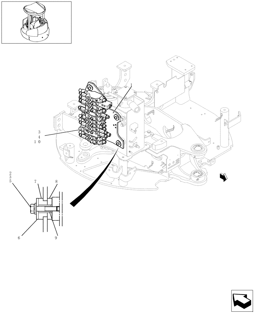 Схема запчастей Case CX27B - (080-01[1]) - CONTROL VALVE (35) - HYDRAULIC SYSTEMS