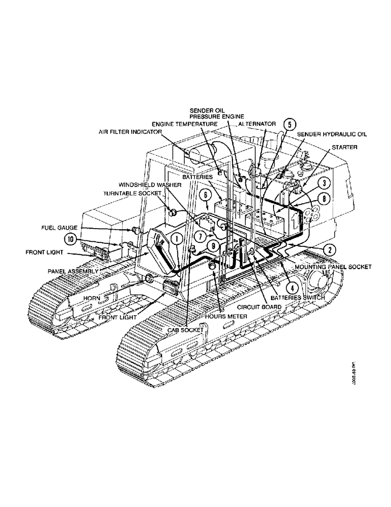 Схема запчастей Case 1088 - (1-30) - PICTORIAL INDEX, ELECTRICAL SYSTEM (00) - PICTORIAL INDEX